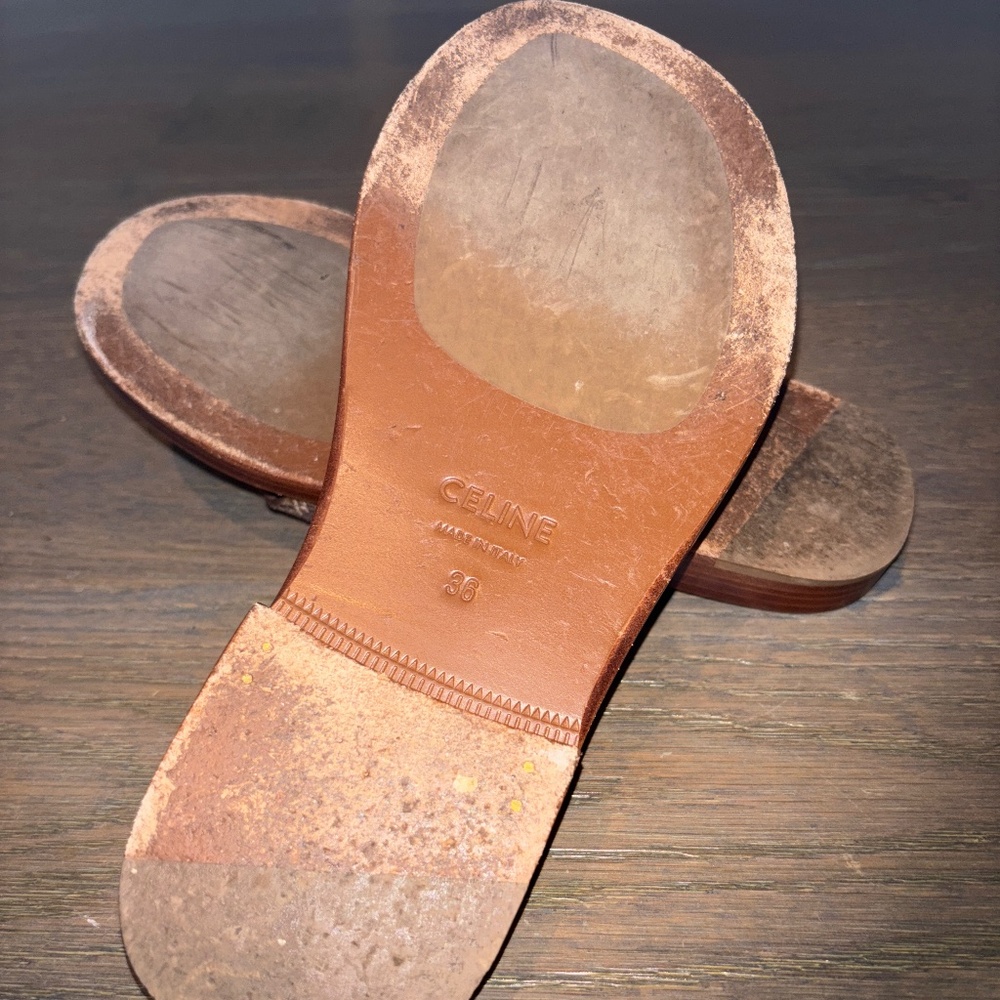 Celine Metallic Python Slides - Picture 6 of 6